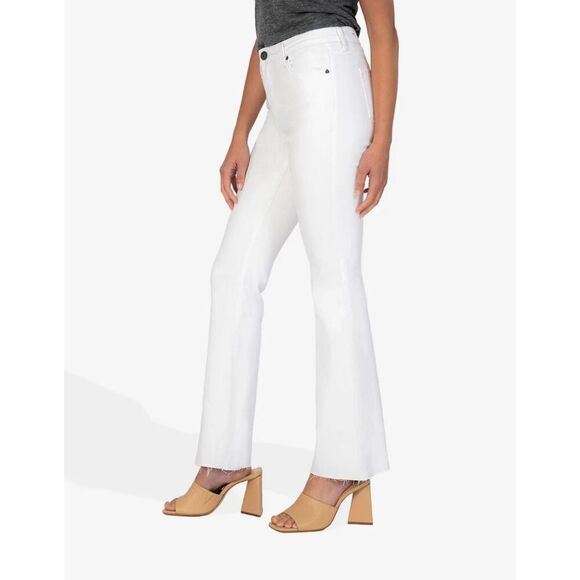 KUT from the Kloth Stella High Rise-Fab AB Flare Size‎ 14 Optic White NWT - Picture 3 of 13